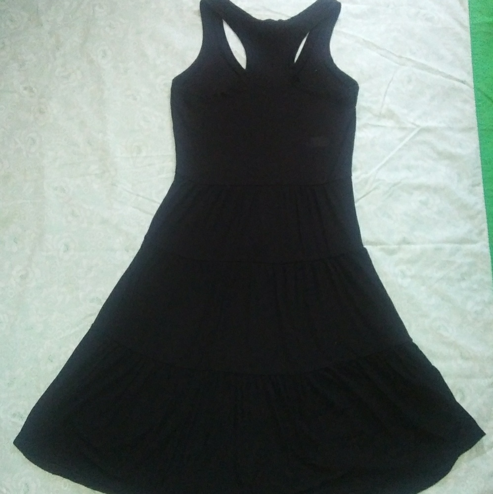 Cotton jersey knit layered tank dress BCBG